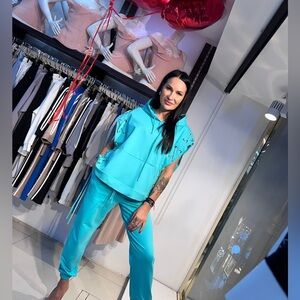 Women's Aqua Jumpsuit Tiffany